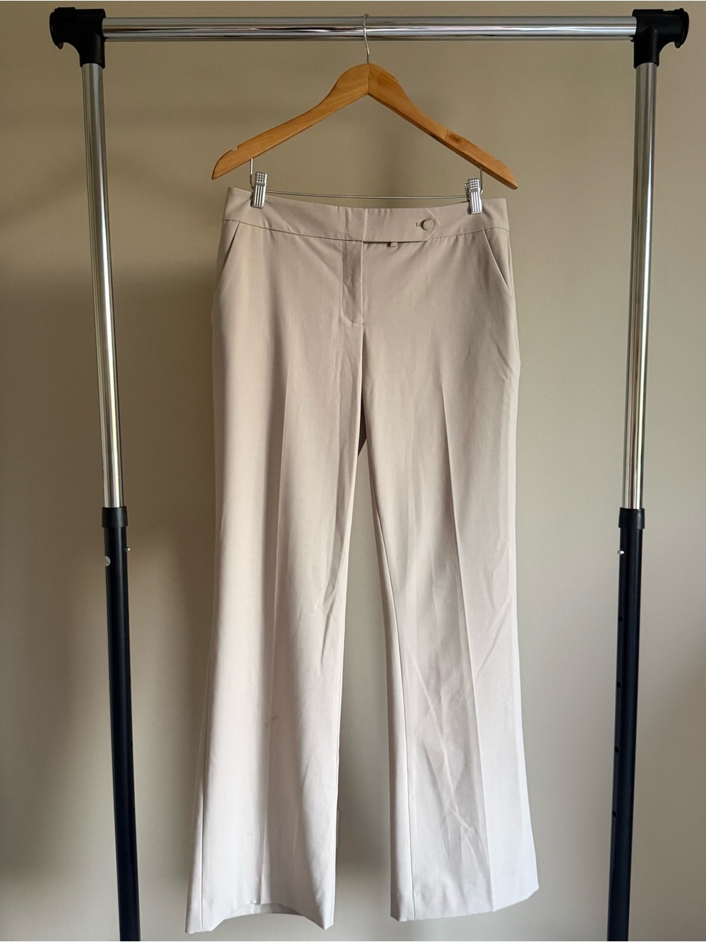 Calvin Klein Light Beige Wide-Leg Trousers
